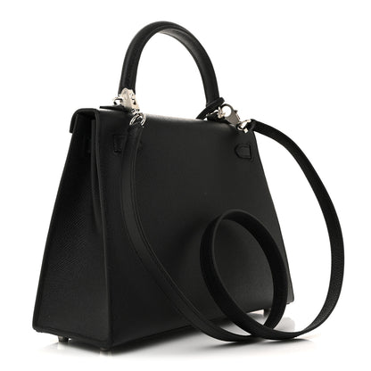 Hermes Epsom Kelly Sellier 25 Black 3 of 11