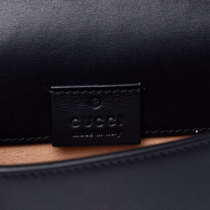 Gucci Calfskin Super Mini Sylvie Chain Shoulder Bag Black 6 of 9