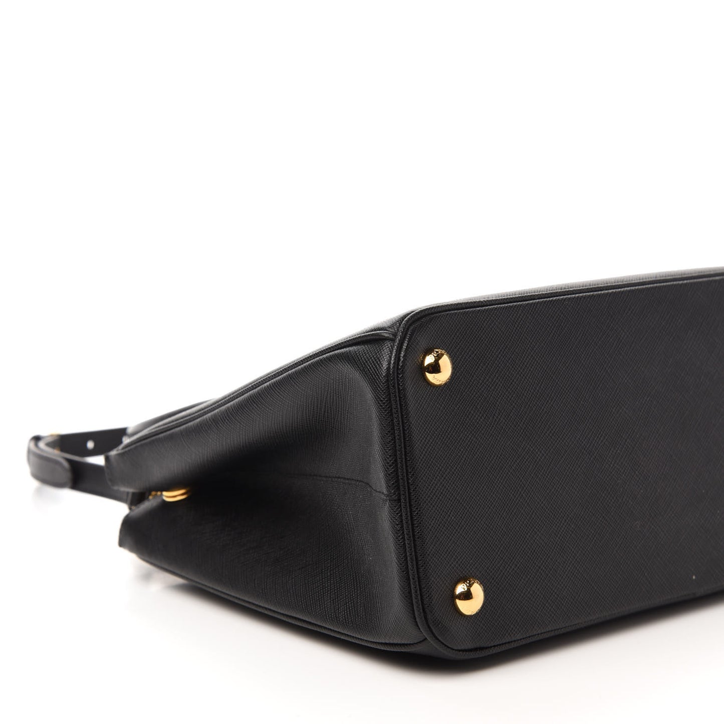 Saffiano Small Galleria Double Zip Tote Black