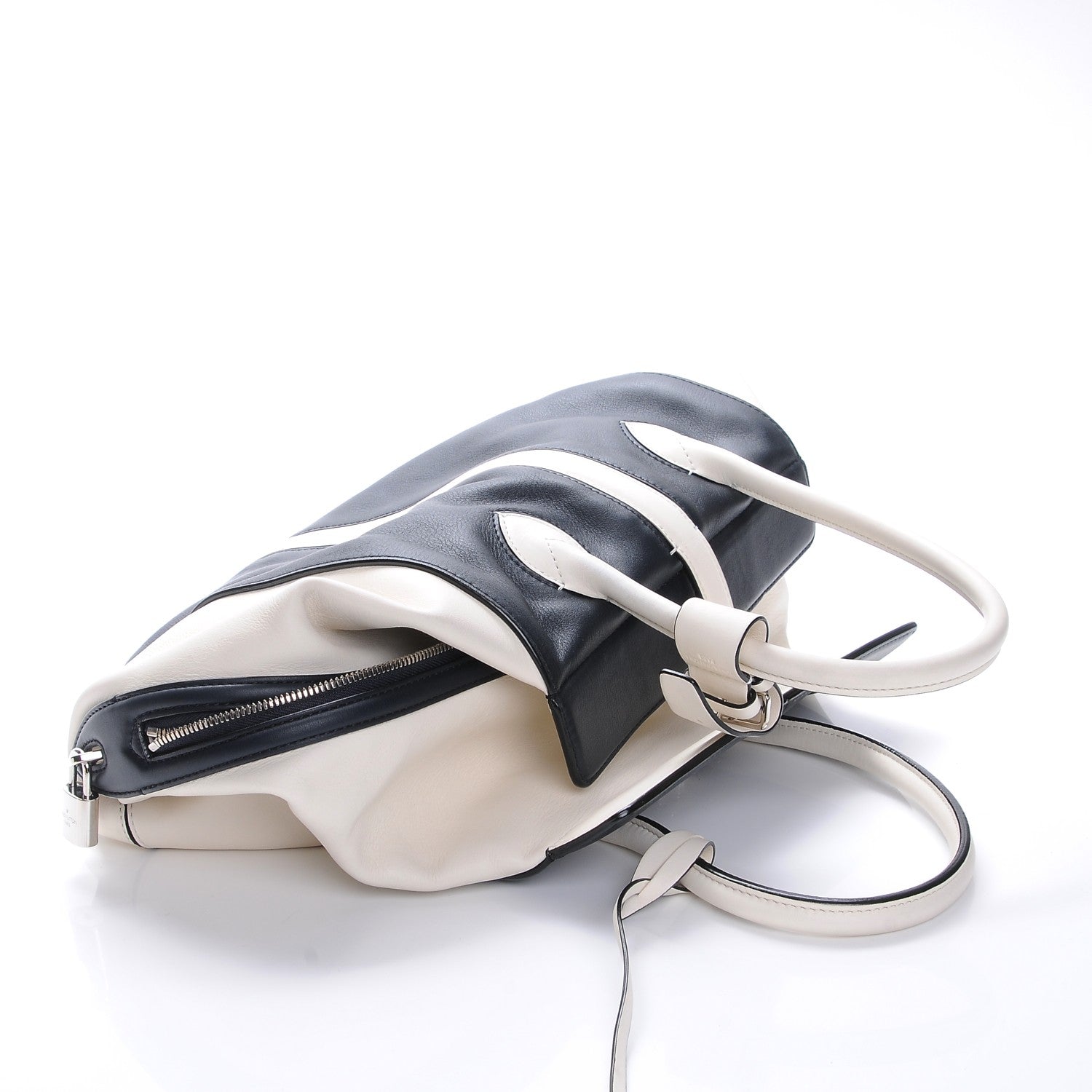 Louis Vuitton Calfskin Suship North South Speedy Navy White 7 of 9
