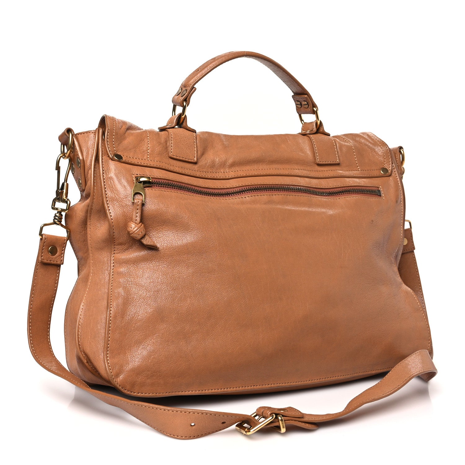 Proenza Schouler Lambskin Large PS1 Satchel Saddle 3 of 10