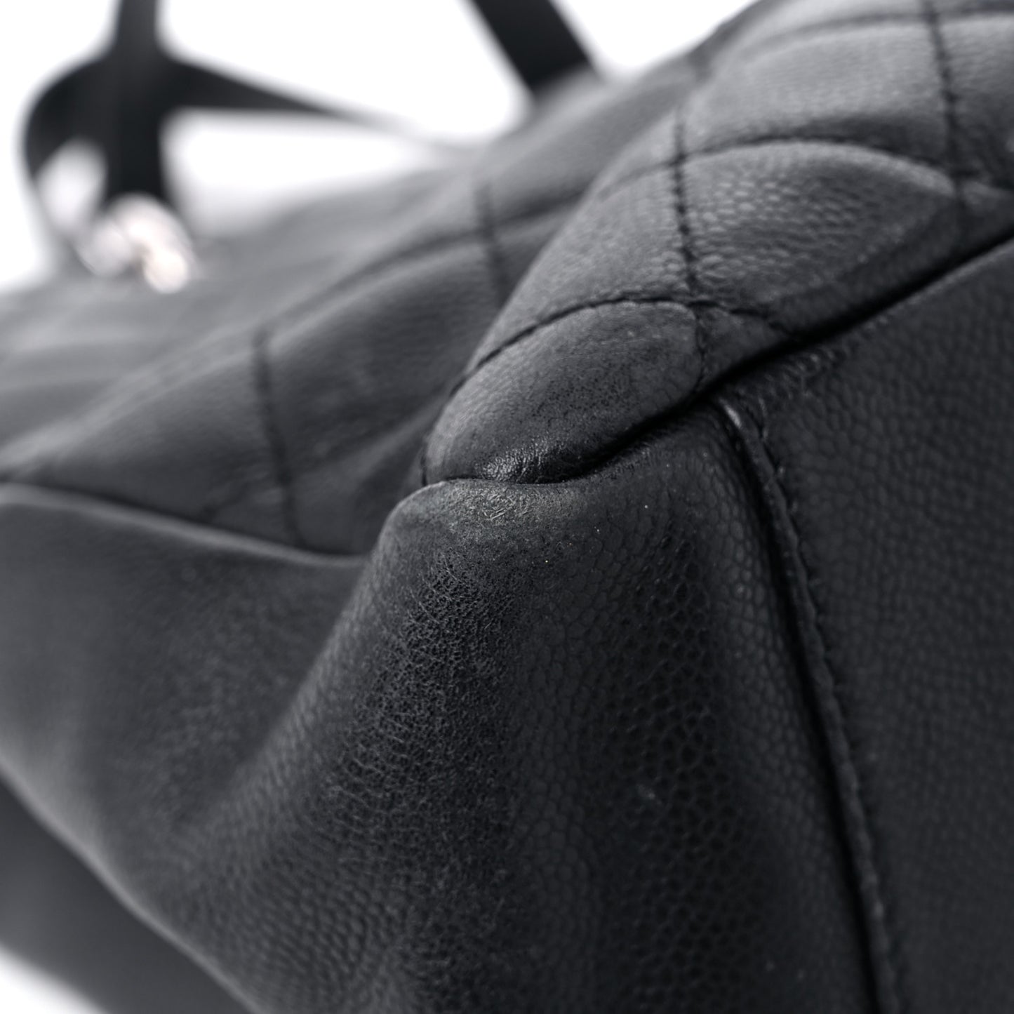 Caviar Quilted Grand Shopping Tote GST Black