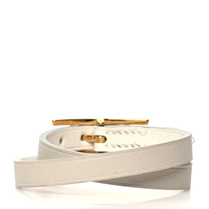 Hermes Swift Behapi Double Tour Bracelet T1 White Gris Perle 5 of 5