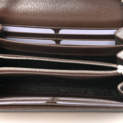 Gucci Monogram Jumbo GG Textured Dollar Calfskin Mini Dionysus Chain Wallet Camel Ebony New Acero 5 of 11