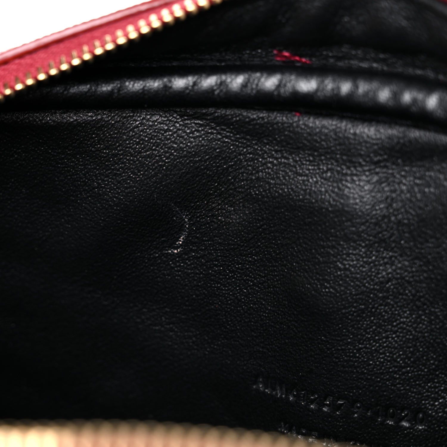 Saint Laurent Grain De Poudre Matelasse Monogram Mini Lou Camera Bag Opyum Red 10 of 11