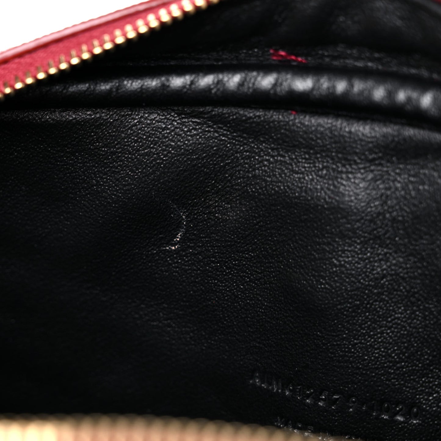 Grain De Poudre Matelasse Monogram Mini Lou Camera Bag Opyum Red