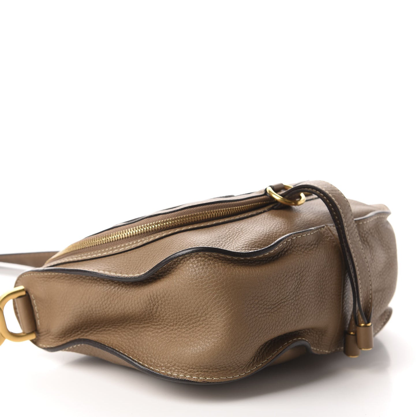 Calfskin Medium Marcie Round Zip Crossbody Nut