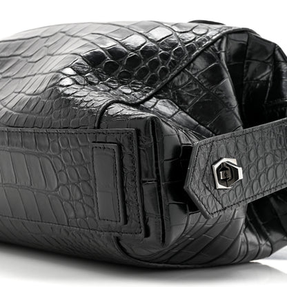 Givenchy Calfskin Crocodile Embossed Medium Soft Antigona Black 8 of 14