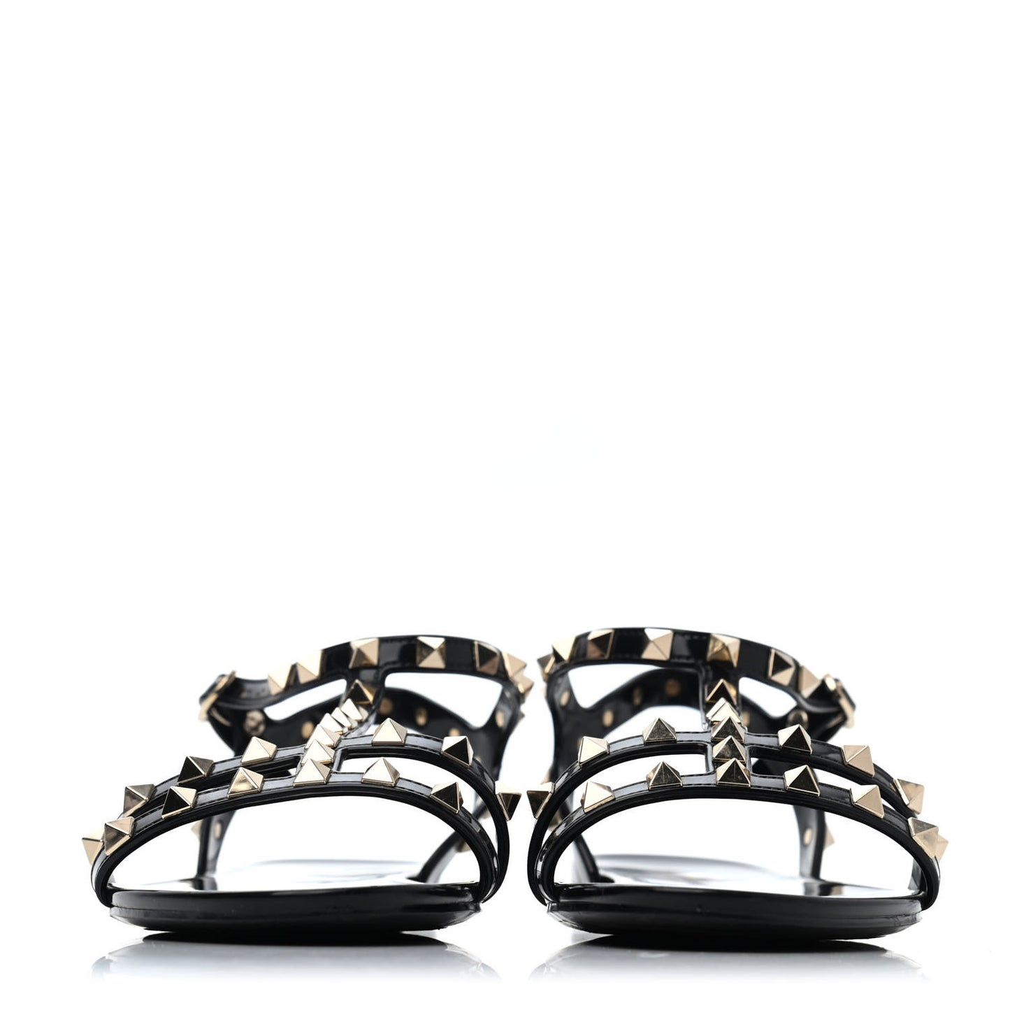 PVC Jelly Rockstud Caged Sandals 39 Black