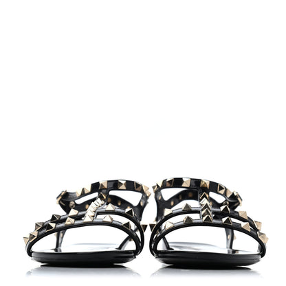 Valentino Garavani PVC Jelly Rockstud Caged Sandals 39 Black 2 of 4