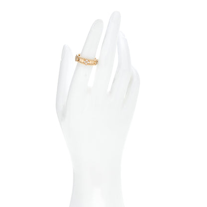 Van Cleef & Arpels 18K Yellow Gold Diamond Sweet Perlee Clovers Ring 51 5.75 2 of 4