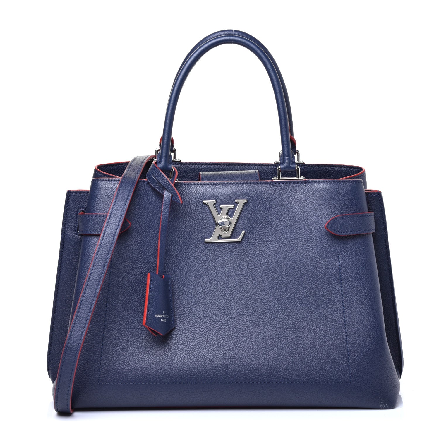 Louis Vuitton Calfskin Lockme Day Marine Rouge 1 of 9