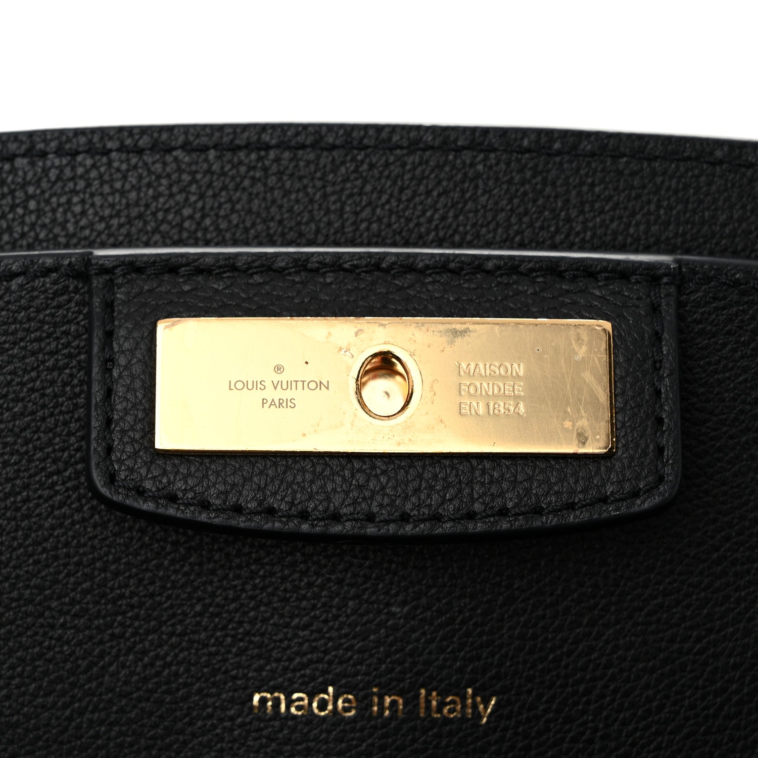 Louis Vuitton Grained Calfskin Steamer MM Black Chataigne 6 of 10