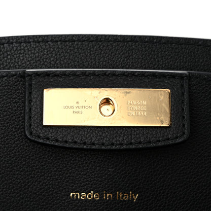 Louis Vuitton Grained Calfskin Steamer MM Black Chataigne 6 of 10