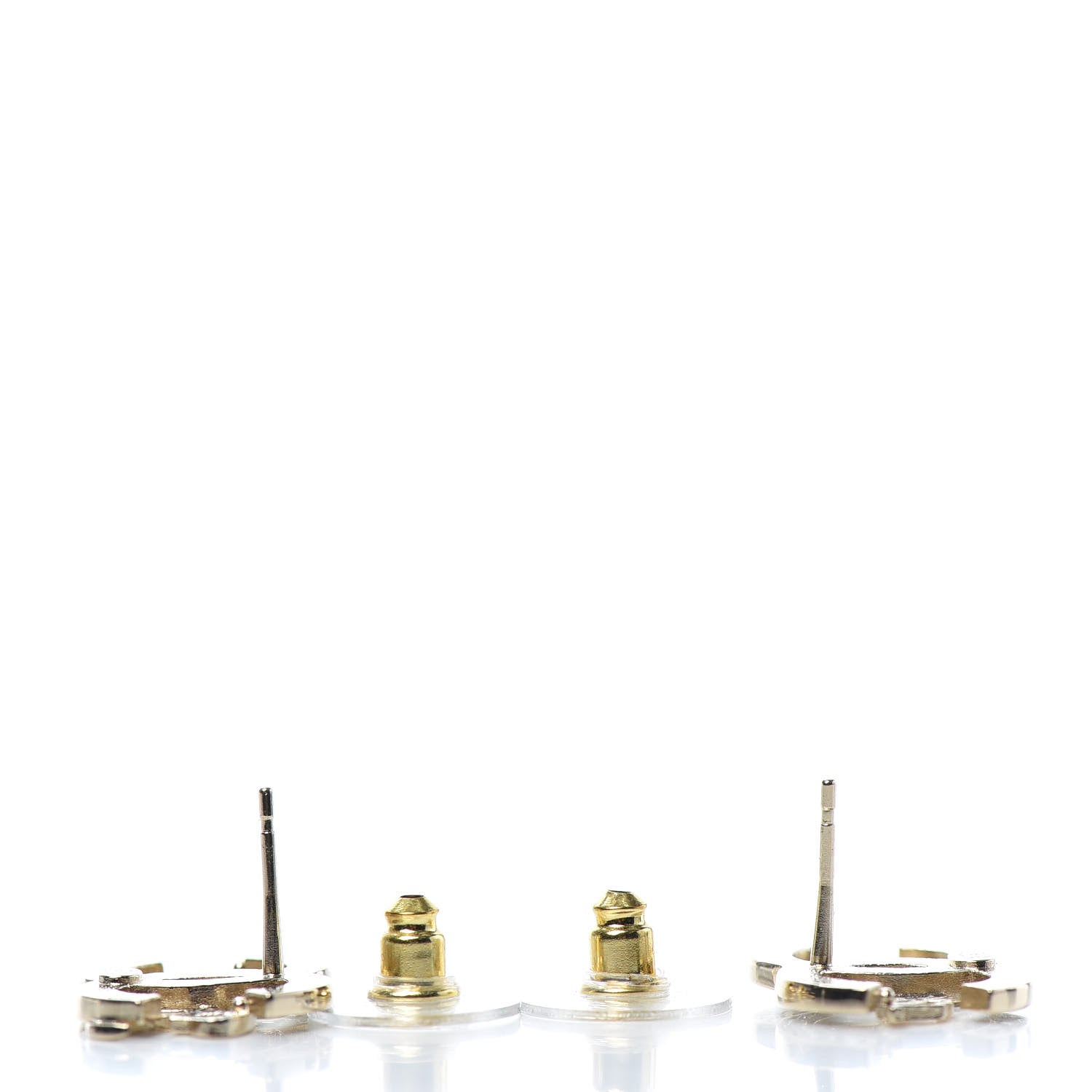Chanel Crystal CC Forever Earrings Gold 3 of 4