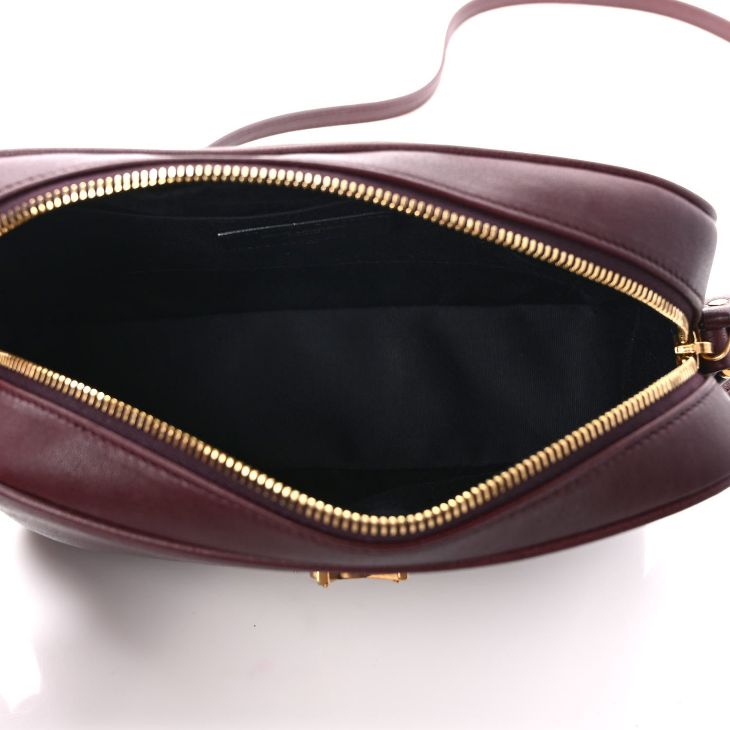 Saint Laurent Lambskin Monogram Lou Camera Bag Burgundy 5 of 10