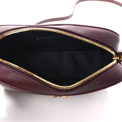 Saint Laurent Lambskin Monogram Lou Camera Bag Burgundy 5 of 10