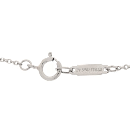 Tiffany Platinum Diamond Fleur de Lis Key Bar Pendant Necklace 4 of 6