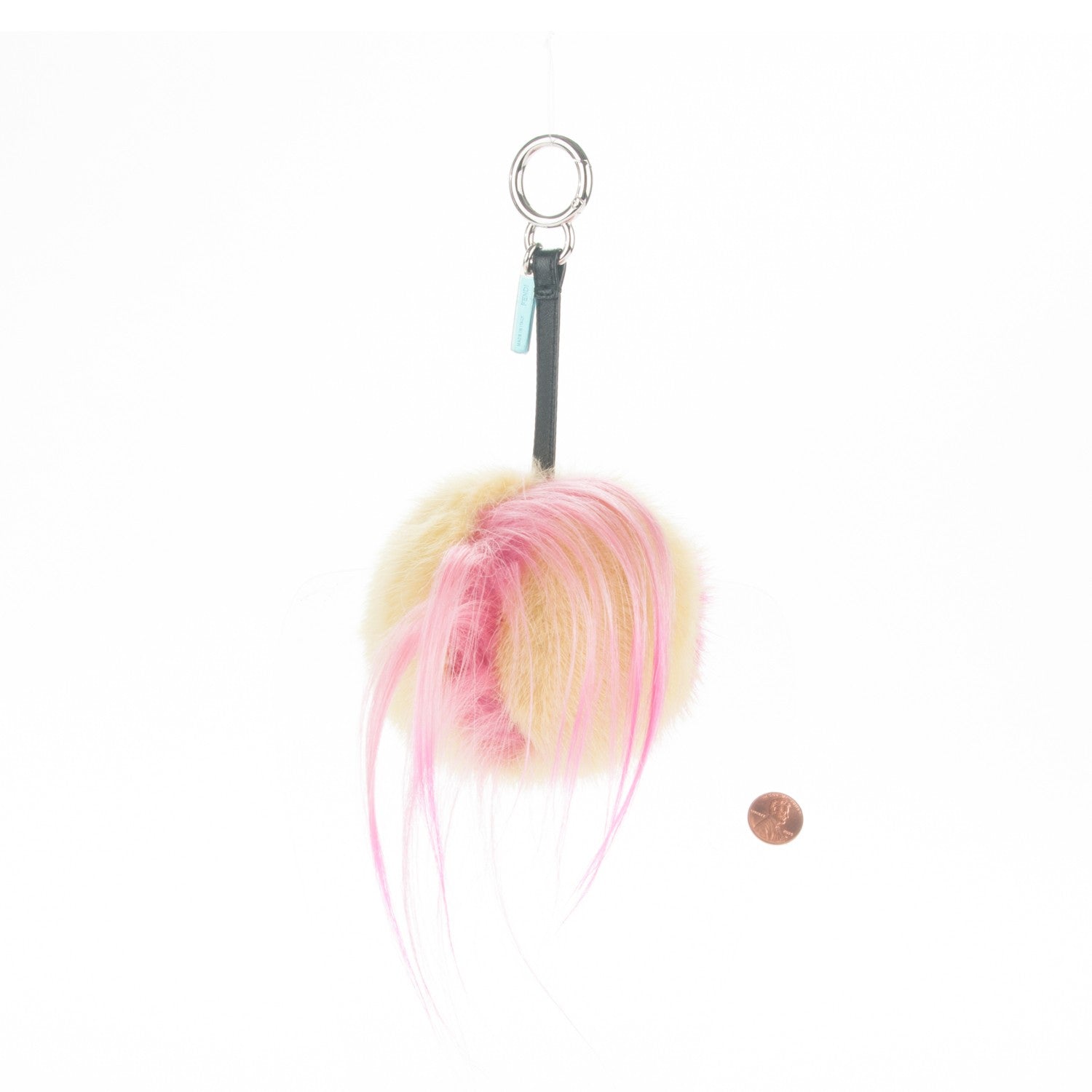 Fendi Mink Goat Fur Nappa QuTweet Coolibri Bag Bug Charm Verde Acido Fuxia Multicolor Black 2 of 4