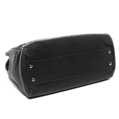 Chanel Washed Calfskin Large Hamptons Shopping Tote Black 4 of 8