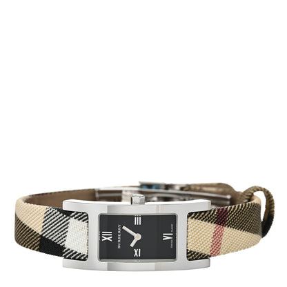 Burberry Stainless Steel Calfskin 18mm Heritage Nova Check Quartz Watch Black BU1009 2 of 4