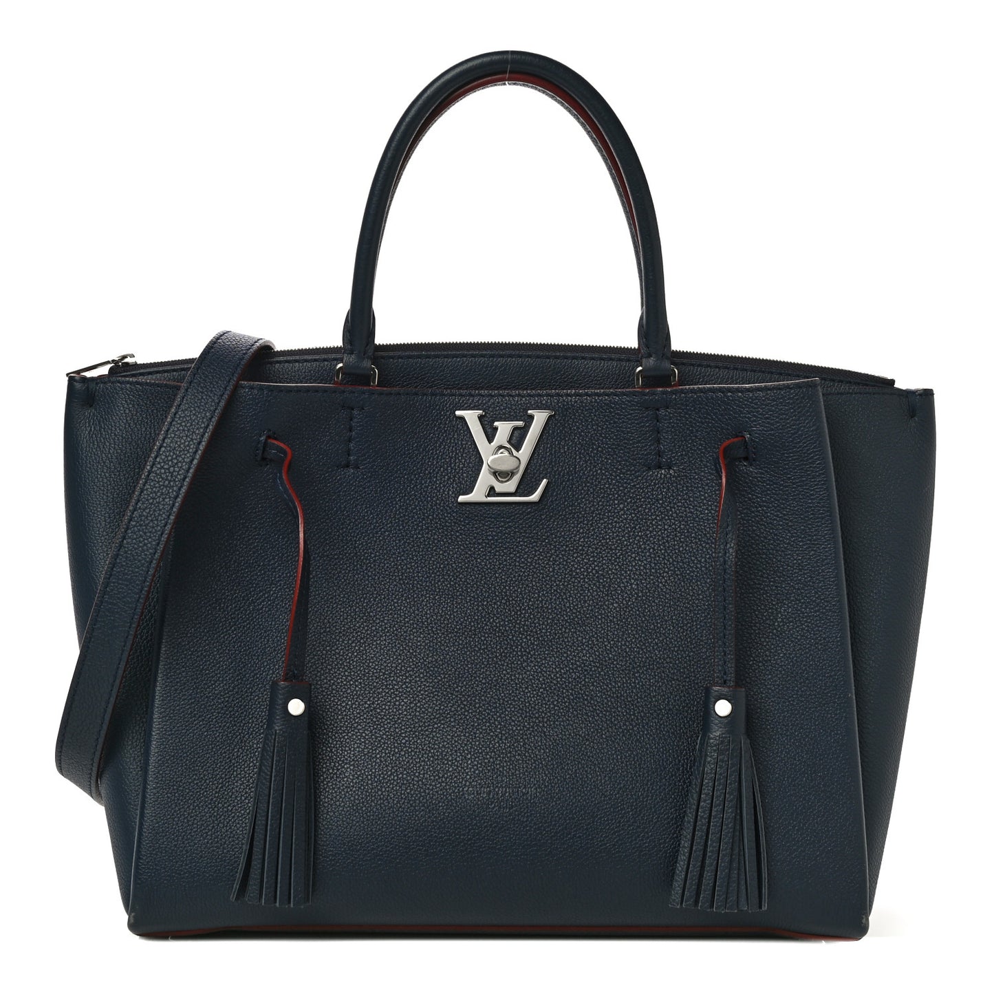 Calfskin Lockmeto Marine Rouge