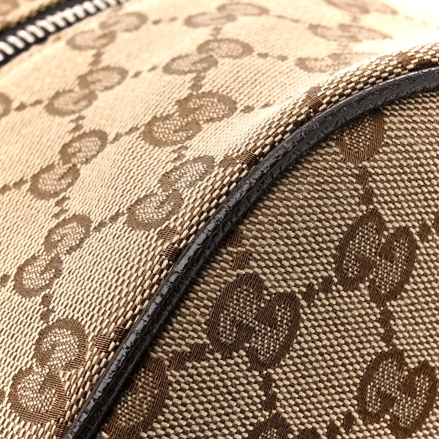 Monogram Dollar Calfskin Waist Pouch Beige Ebony Testa di Moro Marrone Scuro