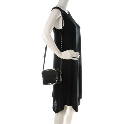 Valentino Garavani Calfskin Rockstud Camera Crossbody Bag Black 2 of 7
