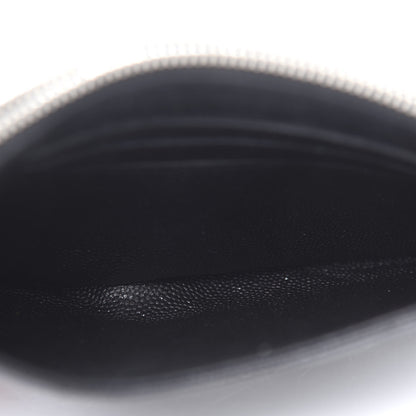 Chanel Iridescent Caviar Quilted Classic Zip Pouch Black 10 of 13