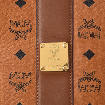 MCM Visetos Medium Liz Reversible Shopper Tote Cognac 12 of 16