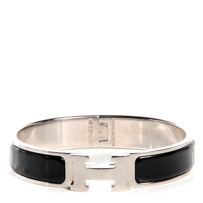 Hermes Enamel Narrow Clic Clac H Bracelet PM Black 1 of 5