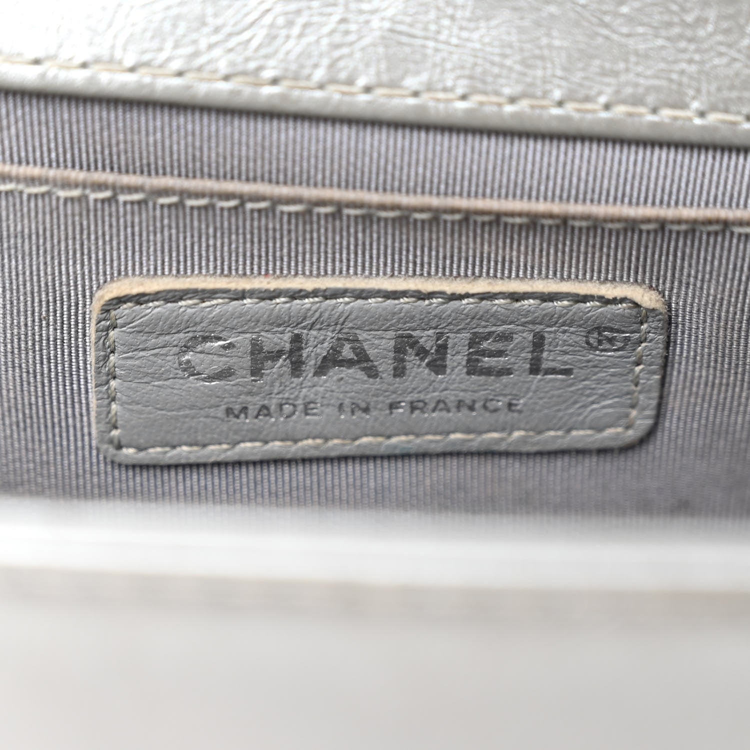 Chanel Metallic Aged Calfskin Quilted Medium Top Handle Boy Flap Silver 6 of 12