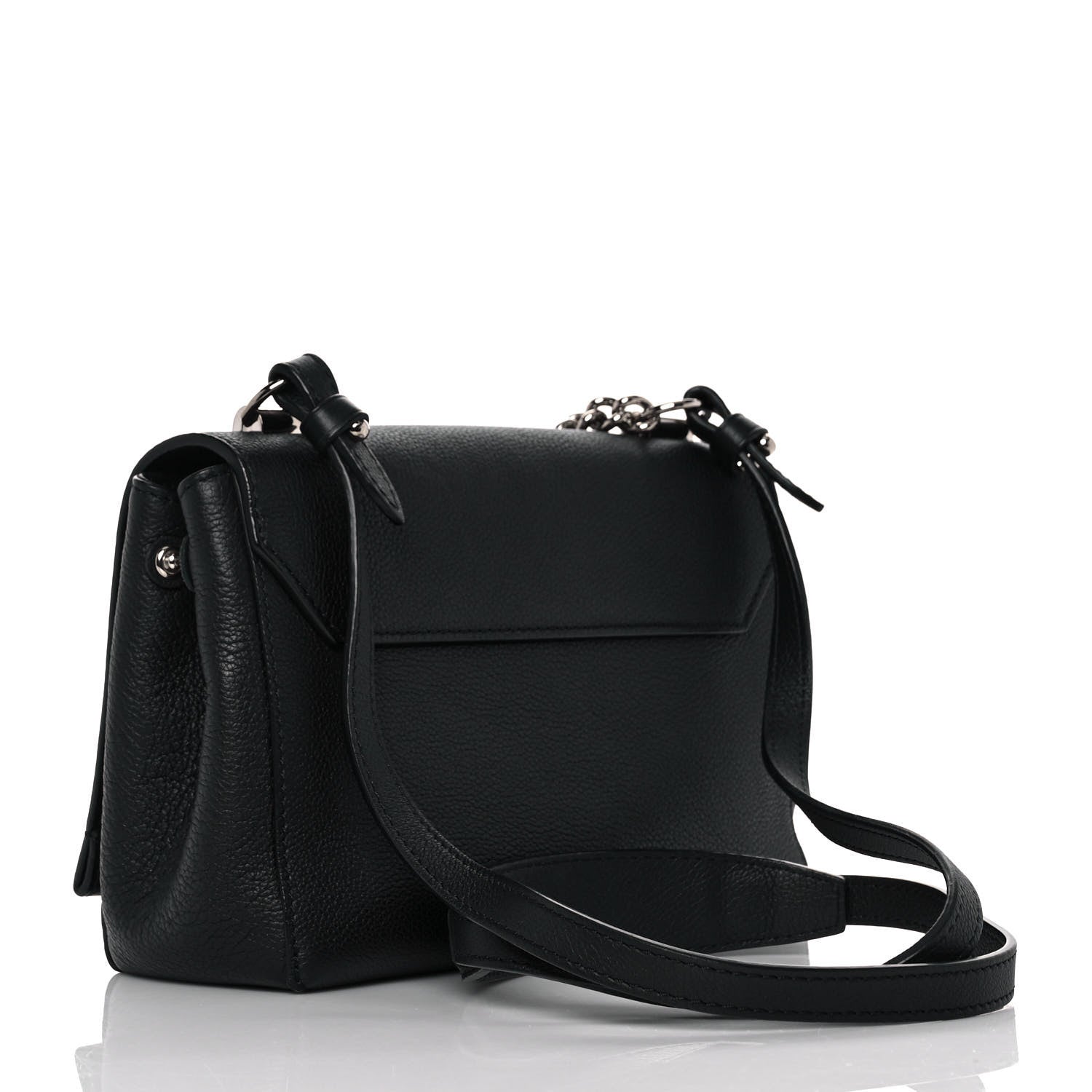 Louis Vuitton Calfskin Lockme II Chain Bag BB Black 3 of 9