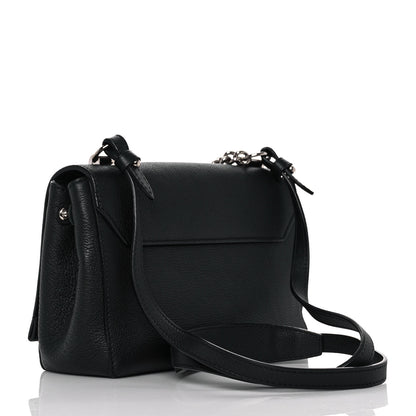 Louis Vuitton Calfskin Lockme II Chain Bag BB Black 3 of 9