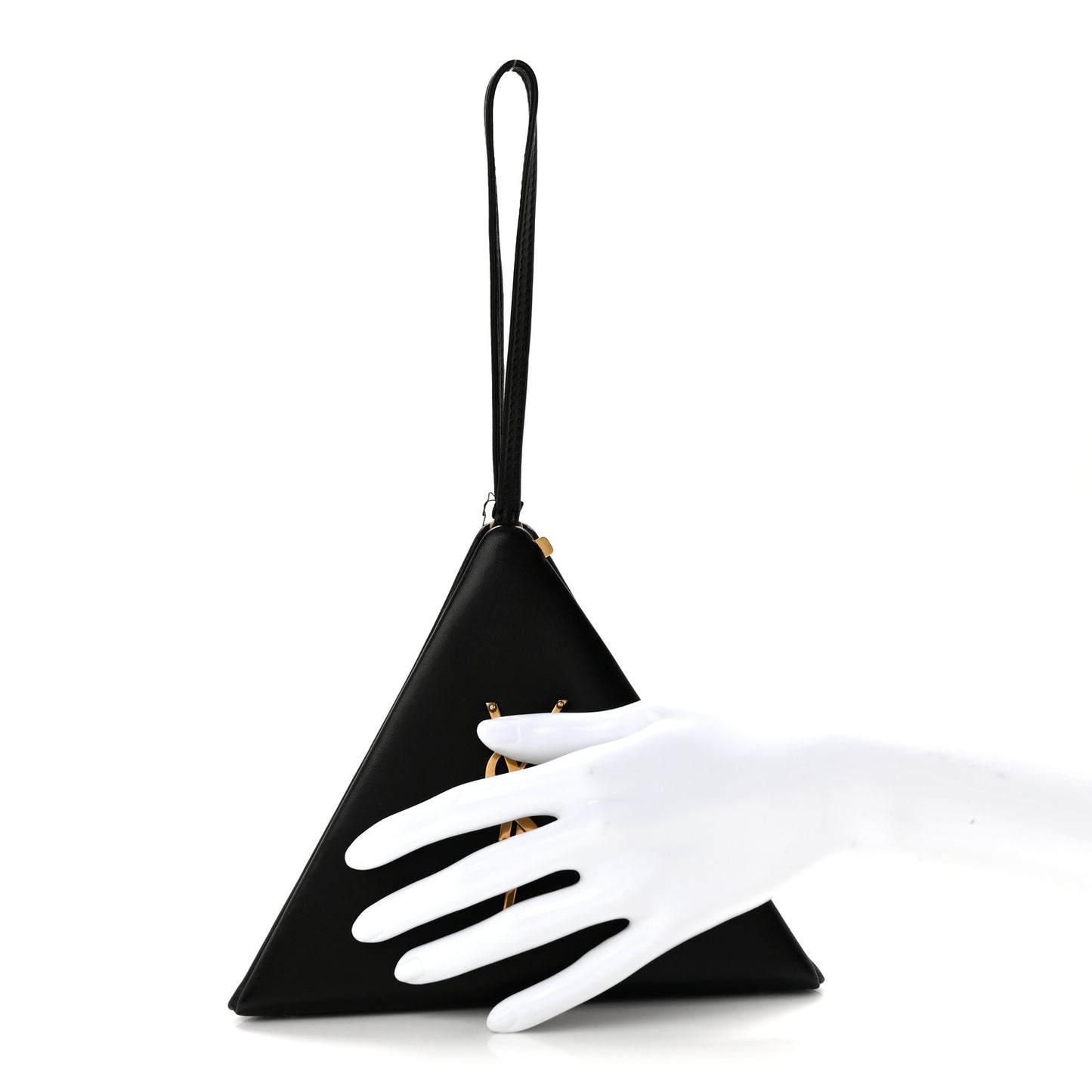 Lambskin Pyramid Clutch Black