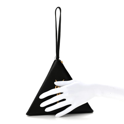 Saint Laurent Lambskin Pyramid Clutch Black 2 of 10