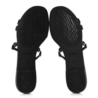 Hermes TPU Rivage Sandals 36 Black 5 of 11