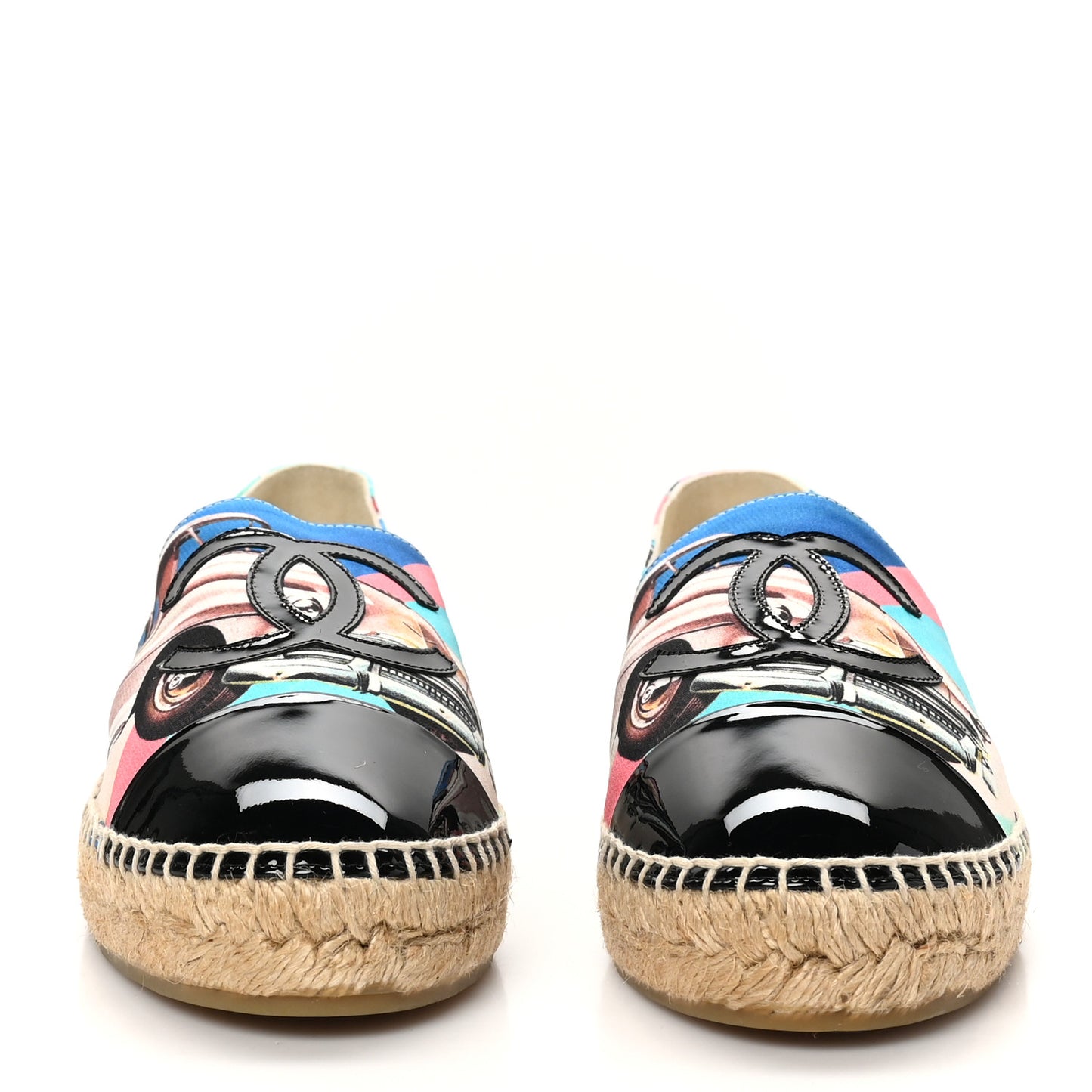 Fabric Patent CC Espadrilles 40 Multicolor Black