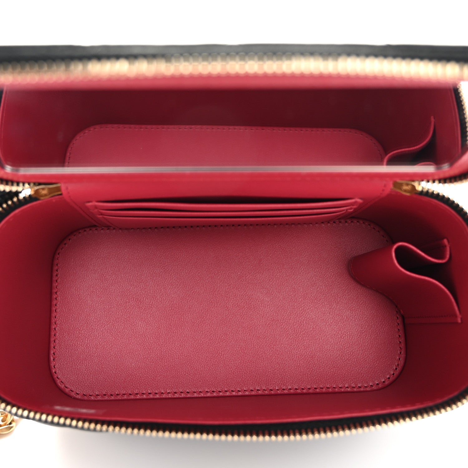 Chanel Lambskin Quilted Sweet Camellia Small Vanity Case With Chain Black 5 of 11