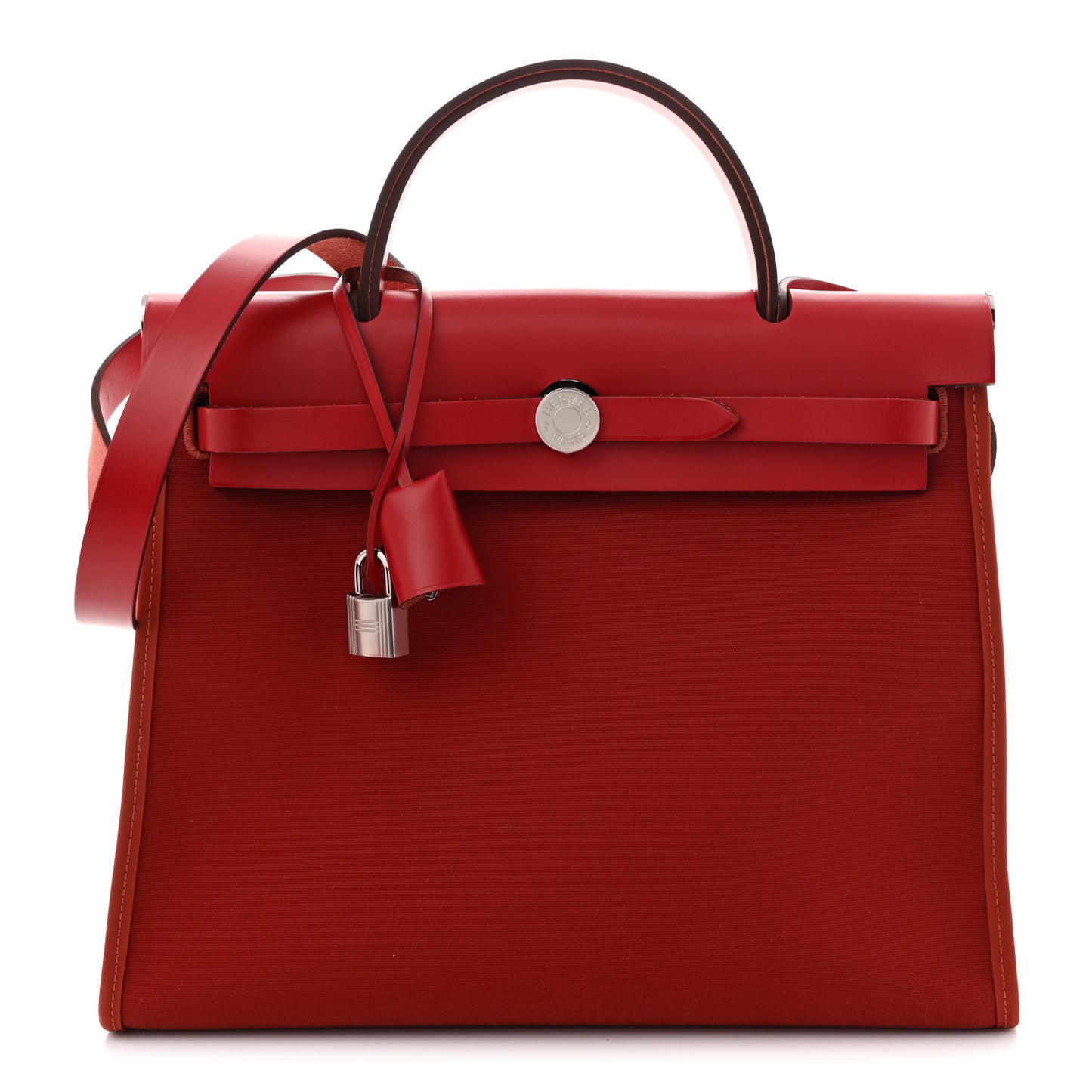 Toile Officier Vache Hunter Verso Herbag Zip 31 PM Rouge Venetian Rouge Piment Rose Extreme
