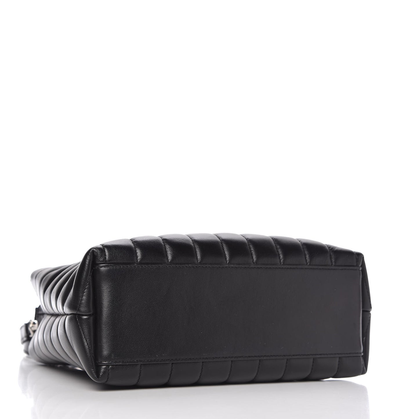 Calfskin Y Quilted Monogram Small Loulou Shopper Black