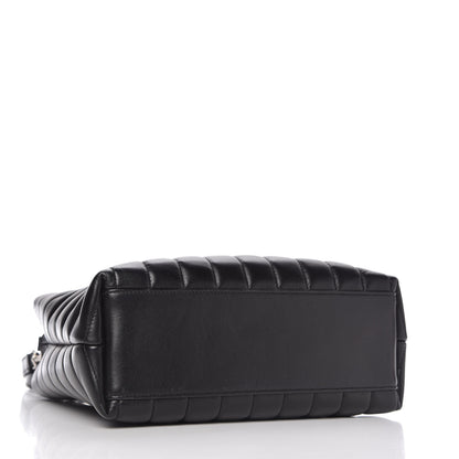 Saint Laurent Calfskin Y Quilted Monogram Small Loulou Shopper Black 4 of 10