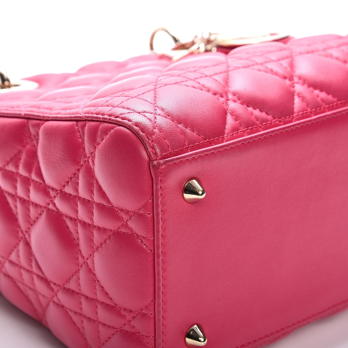 Lambskin Cannage Medium Lady Dior Pink