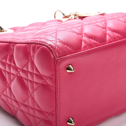 Christian Dior Lambskin Cannage Medium Lady Dior Pink 9 of 14