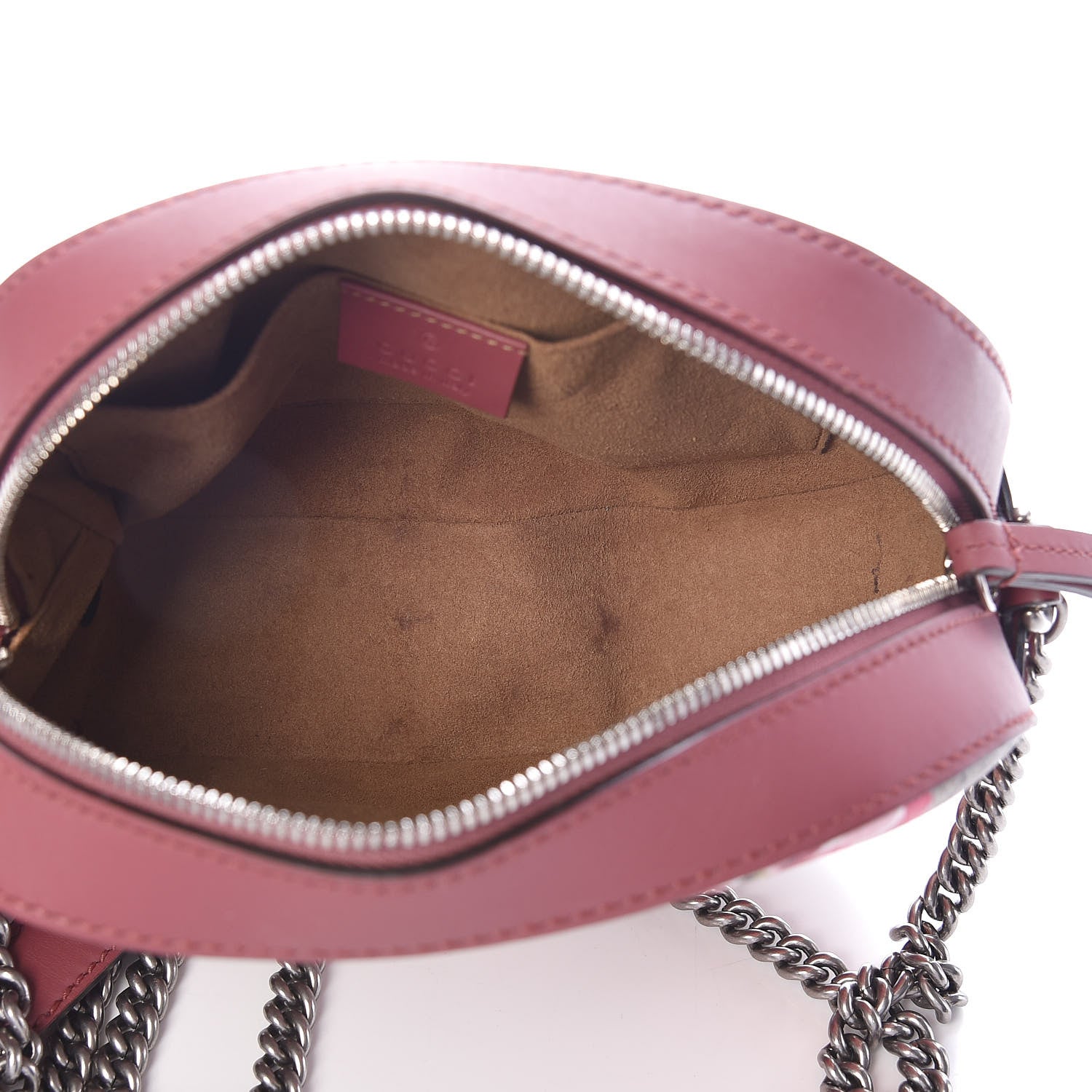 Gucci GG Supreme Monogram Blooms Mini Chain Shoulder Bag Beige Multicolor Dry Rose 5 of 9