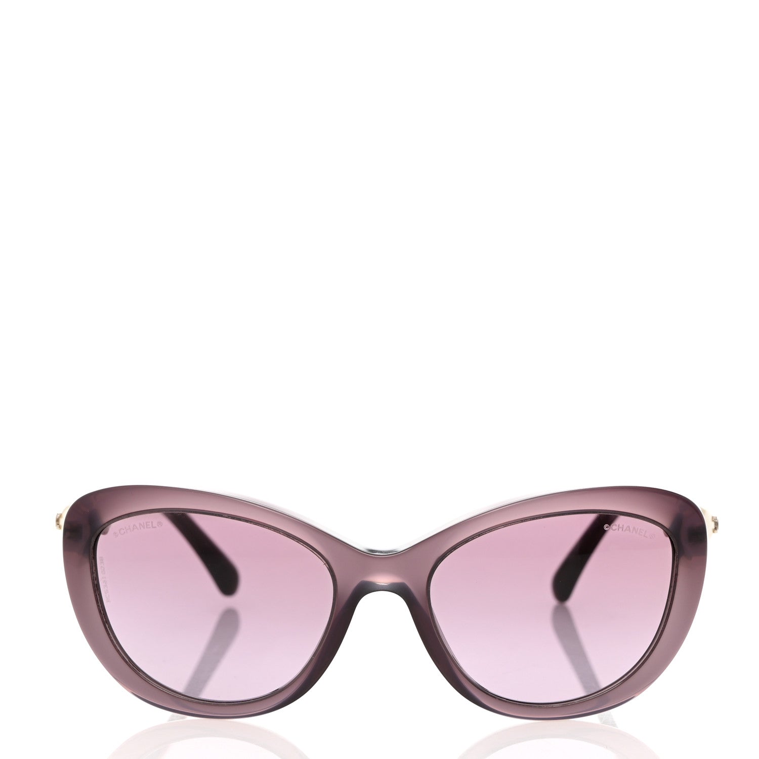 Chanel Acetate Pearl Cat Eye Sunglasses 5340-H Purple 2 of 8