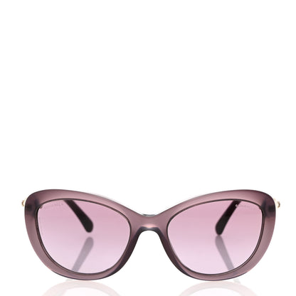Chanel Acetate Pearl Cat Eye Sunglasses 5340-H Purple 2 of 8