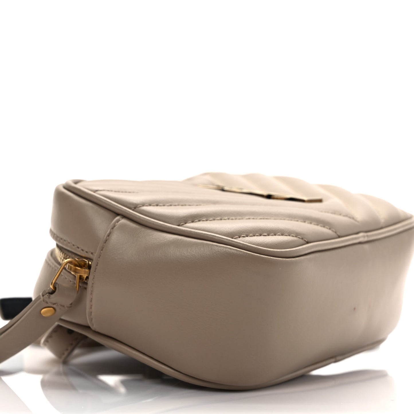 Calfskin Matelasse Monogram Lou Belt Bag Dark Beige