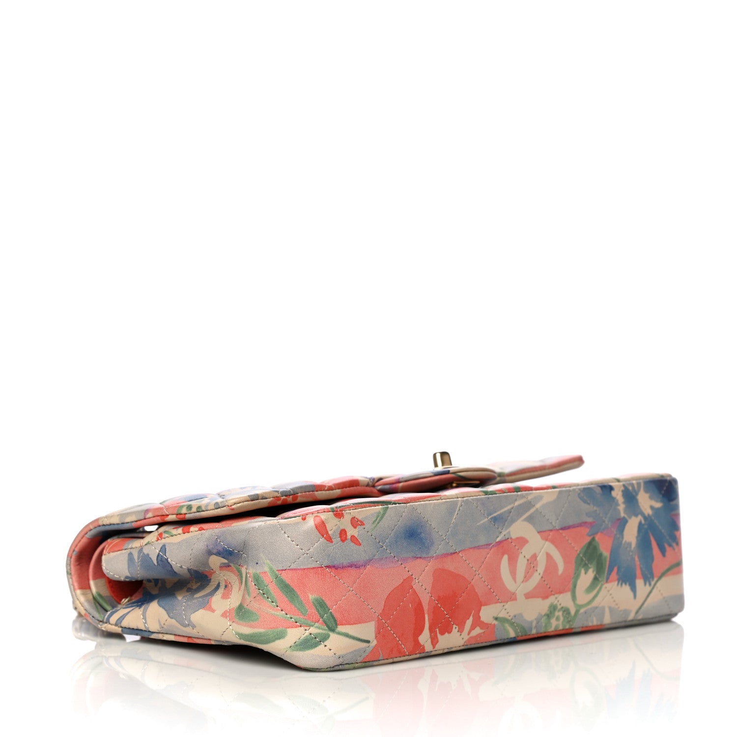 Chanel Lambskin Quilted Floral Medium Double Flap Multicolor 4 of 13