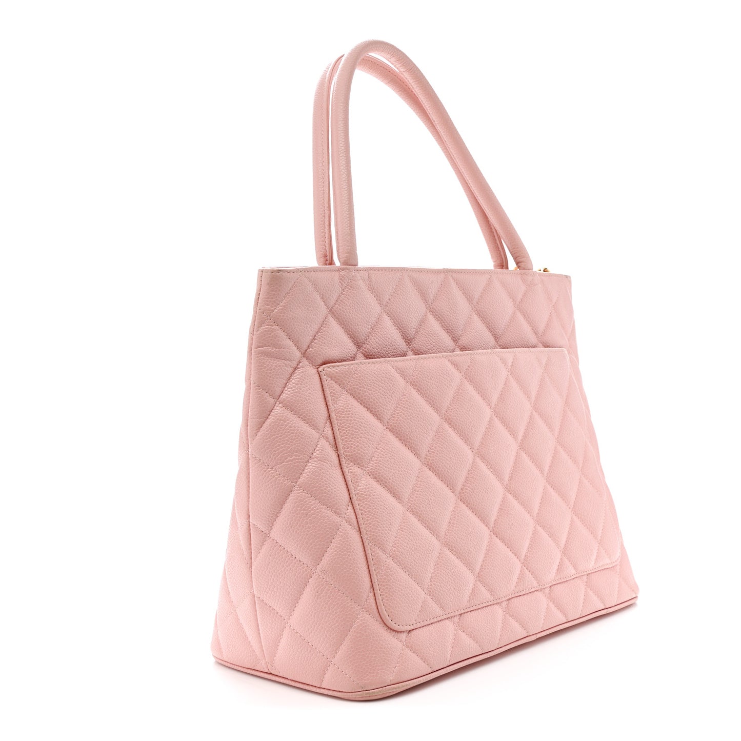 Caviar Quilted Medallion Tote Light Pink